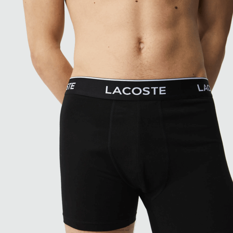 Lacoste boxershort van lang stretchkatoen 3-pack 0828H1406 zwart 031 Heren