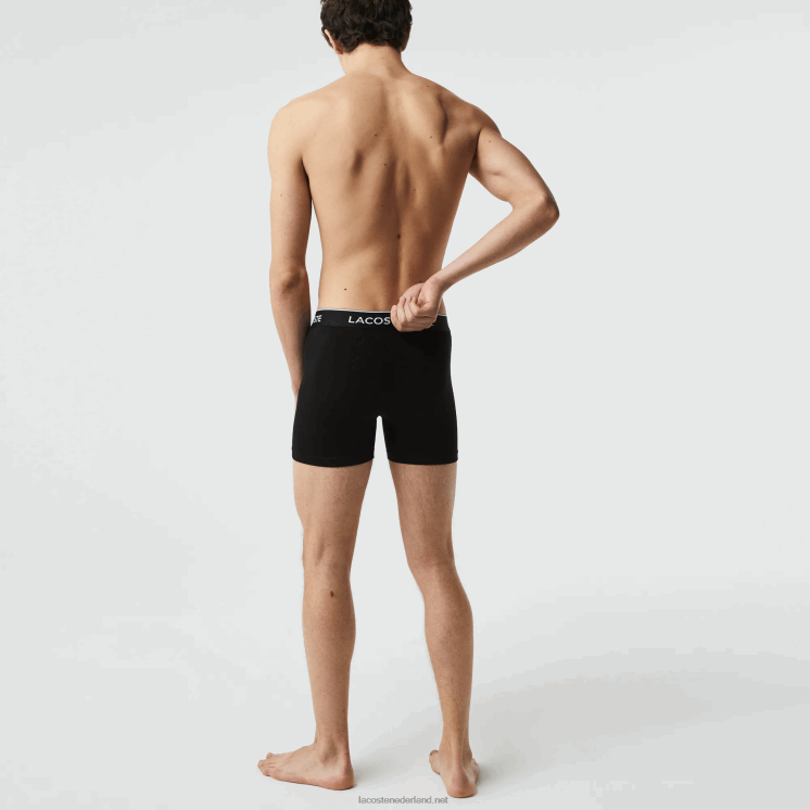 Lacoste boxershort van lang stretchkatoen 3-pack 0828H1406 zwart 031 Heren