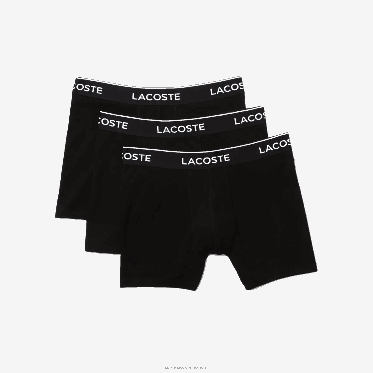 Lacoste boxershort van lang stretchkatoen 3-pack 0828H1406 zwart 031 Heren