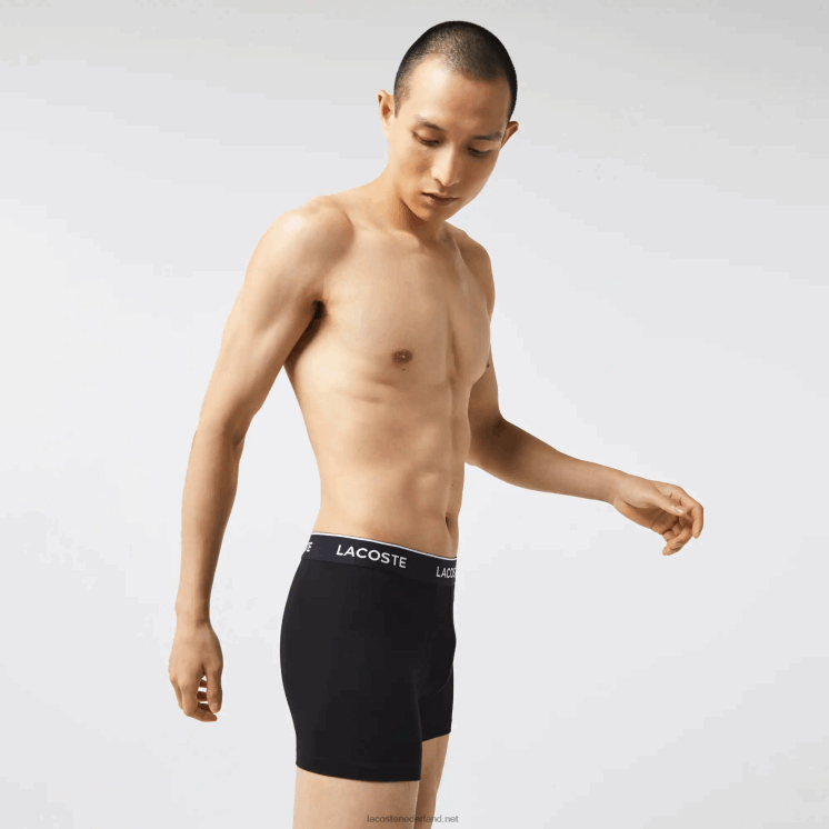 Lacoste boxershort van lang stretchkatoen 3-pack 0828H1406 zwart 031 Heren