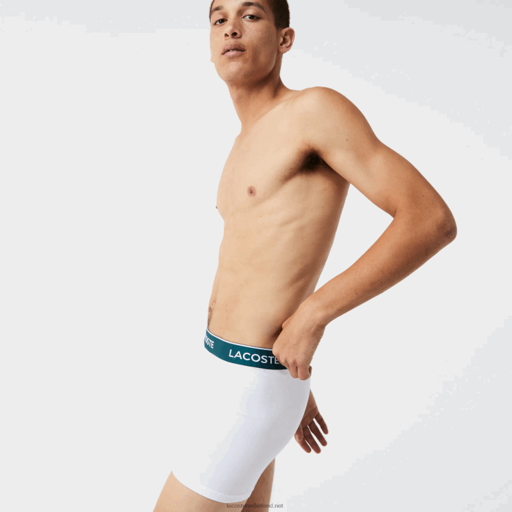 Lacoste boxershort van lang stretchkatoen 3-pack 0828H1433 zwart wit grijs chine nua Heren