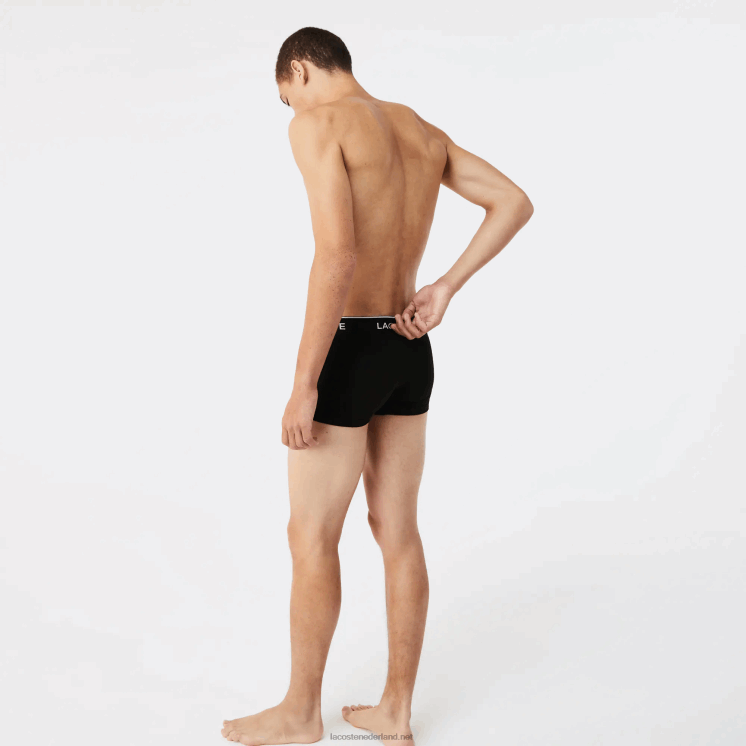 Lacoste casual boxershort 3-pack 0828H1372 zwart wit grijs chine nua Heren