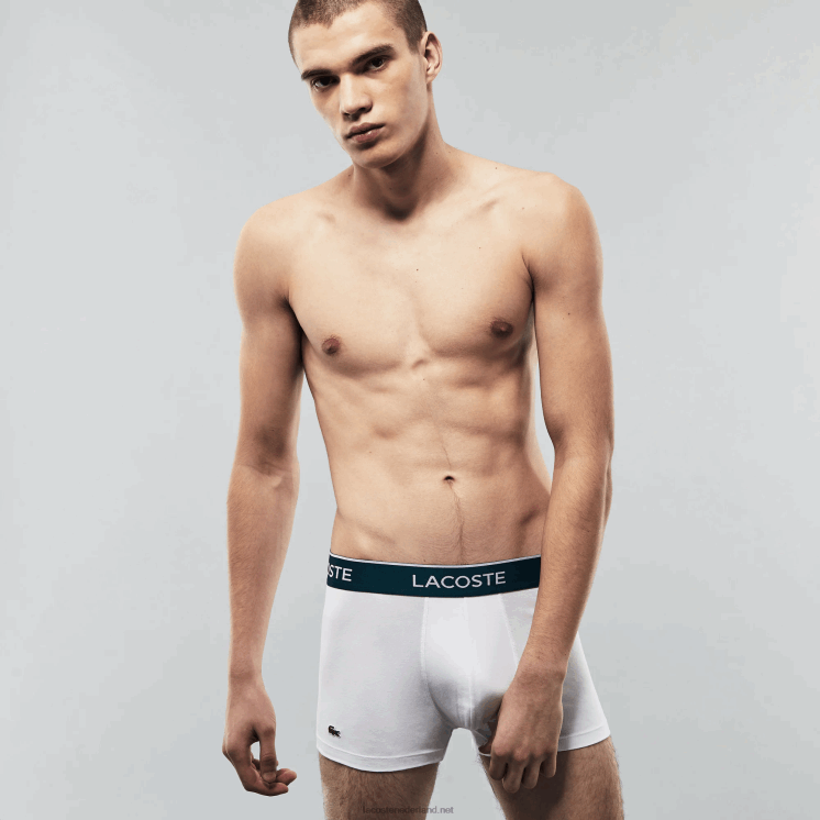 Lacoste casual boxershort 3-pack 0828H1372 zwart wit grijs chine nua Heren