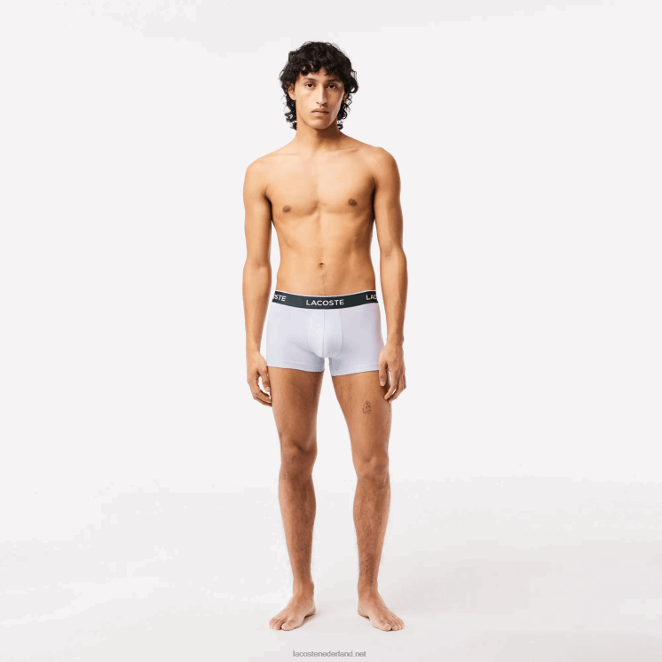 Lacoste casual boxershort 3-pack 0828H482 paars marineblauw grijs chine ggj Heren