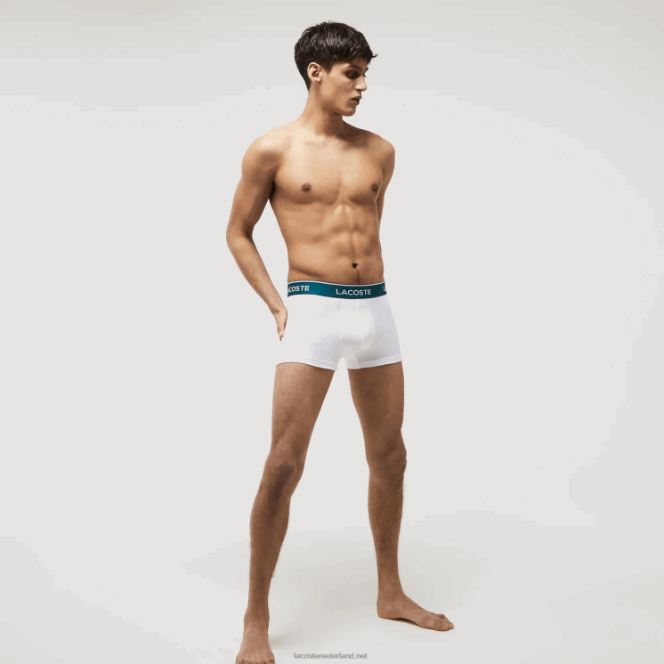Lacoste casual boxershort 3-pack 0828H483 wit 001 Heren