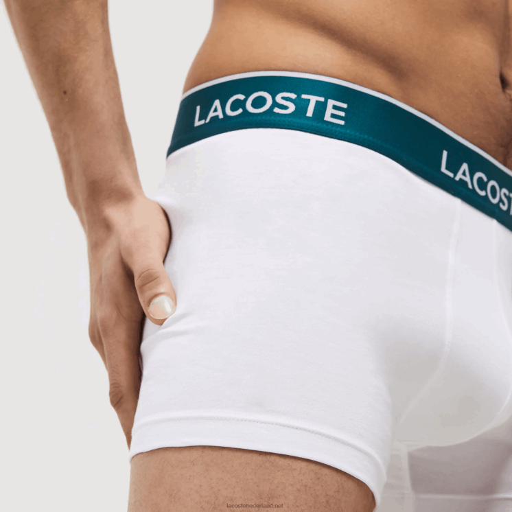Lacoste casual boxershort 3-pack 0828H483 wit 001 Heren
