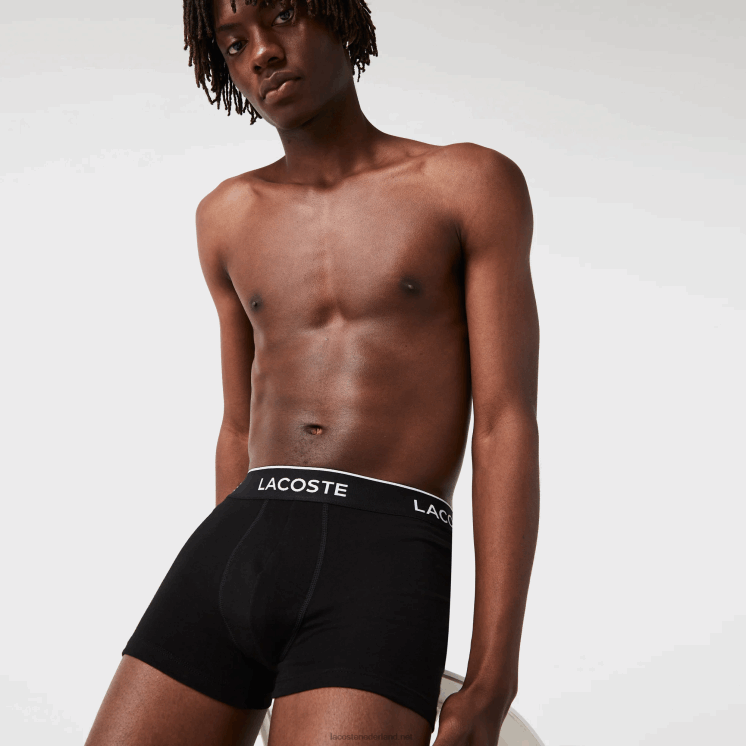 Lacoste casual boxershort 3-pack 0828H484 zwart 031 Heren