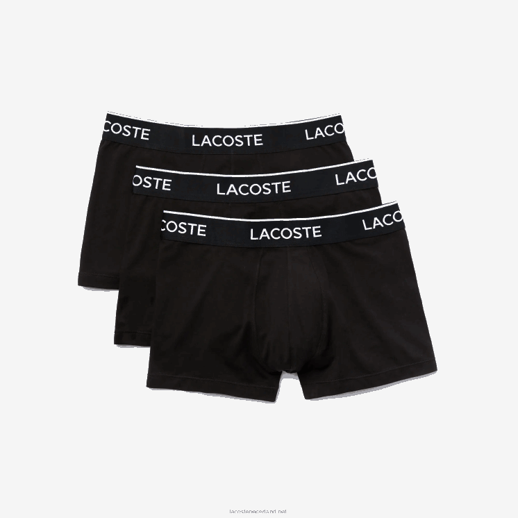 Lacoste casual boxershort 3-pack 0828H484 zwart 031 Heren