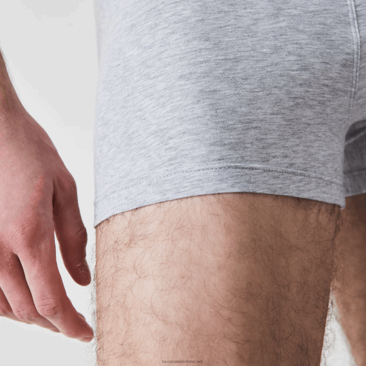 Lacoste casual boxershort 3-pack 0828H485 grijze chine ca Heren
