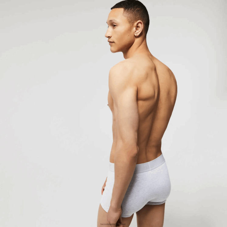 Lacoste l.12.12 piqué boxershorts 2-pack 0828H1616 zwart grijs chine snp Heren