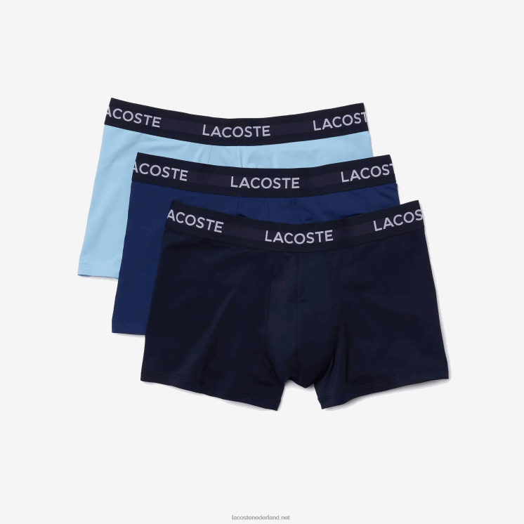 Lacoste microfiber kofferbak 3-pack 0828H1463 marineblauw vuc Heren