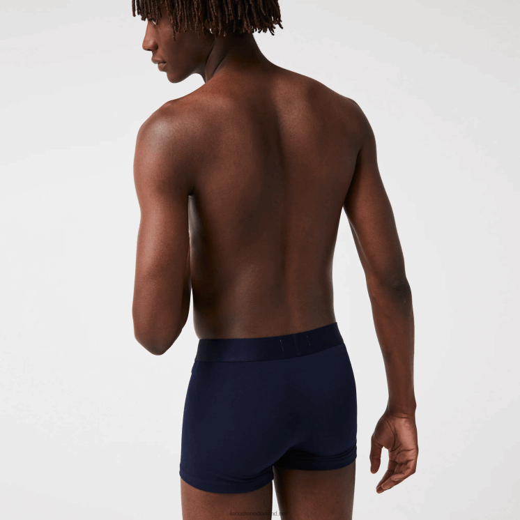 Lacoste niet-overeenkomende boxershort van stretchkatoen, 3-pack 0828H1341 groen marineblauw wit p52 Heren