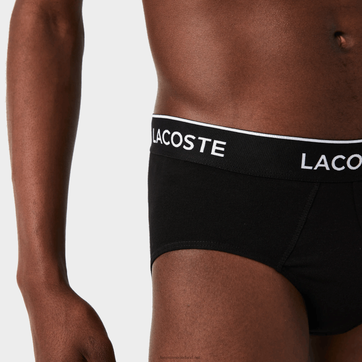 Lacoste pak van 3 casual slips 0828H1421 zwart 031 Heren