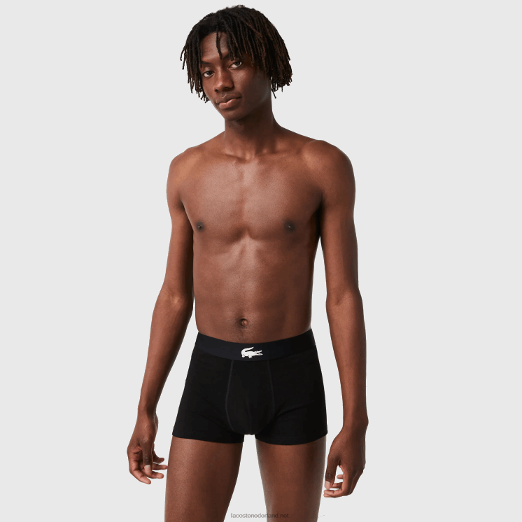 Lacoste stretch katoenen romper 3-pack 0828H1431 zwart grijs chine wit eqd Heren
