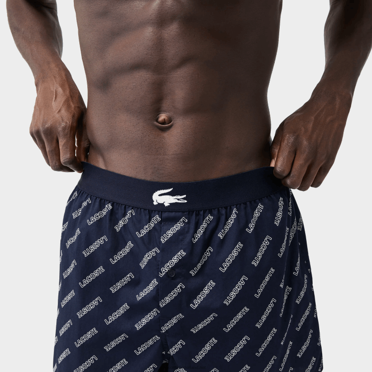 Lacoste ultrazachte katoenen boxer 3-pack 0828H1578 marineblauw vuc Heren