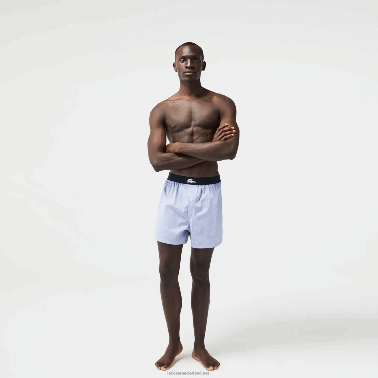 Lacoste ultrazachte katoenen boxer 3-pack 0828H1578 marineblauw vuc Heren