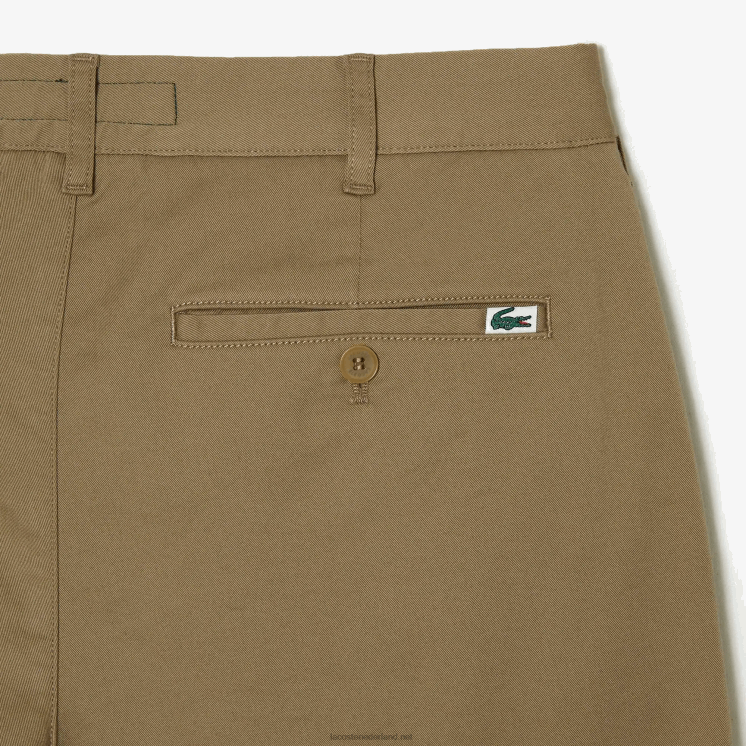 Lacoste Slim fit bermuda van stretchkatoen 0828H431 beige cb8 Heren