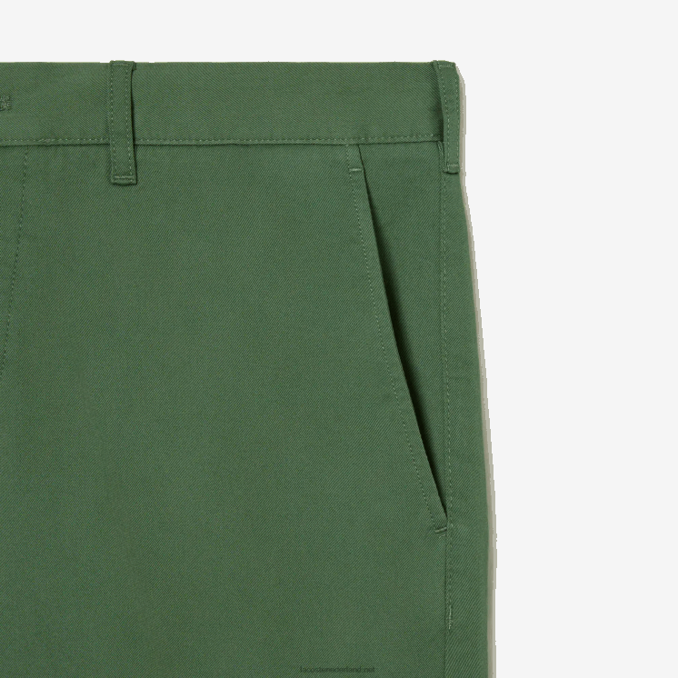 Lacoste Slim fit bermuda van stretchkatoen 0828H433 kaki groen kx5 Heren