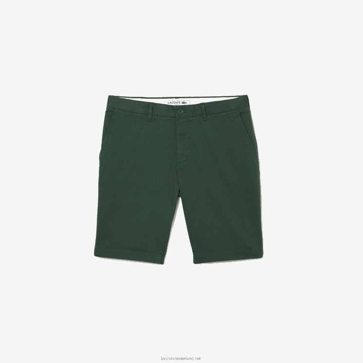 Lacoste Slim fit bermuda van stretchkatoen 0828H434 groen 5hx Heren