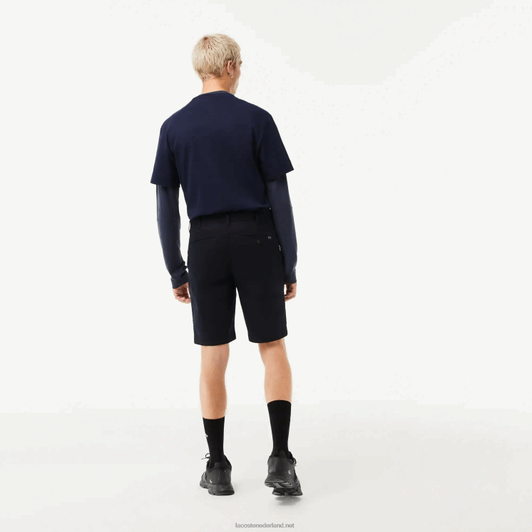 Lacoste Slim fit bermuda van stretchkatoen 0828H454 marineblauw hde Heren