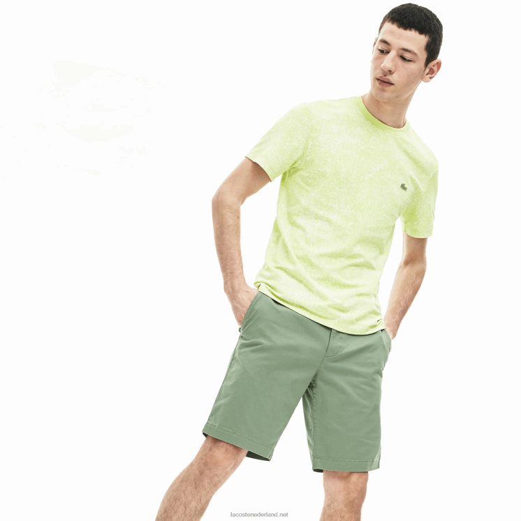 Lacoste Slim fit stretch gabardine short 0828H553 groene s86 Heren