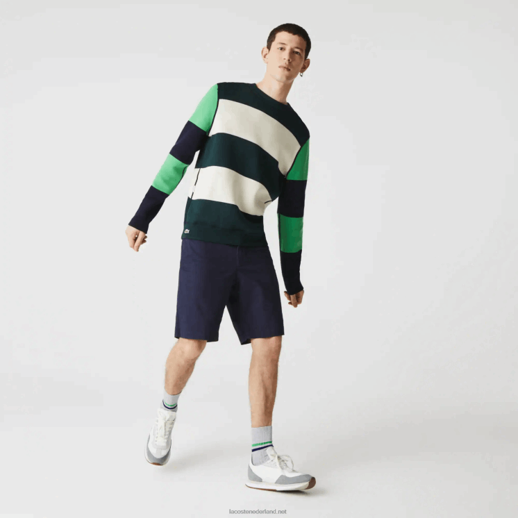 Lacoste Slim fit stretch gabardine short 0828H554 marineblauw 166 Heren