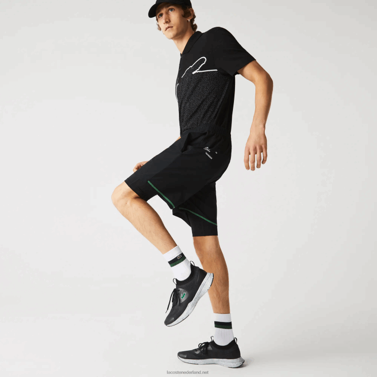 Lacoste gelaagde sportbroek 0828H1545 zwart groen wit 9az Heren
