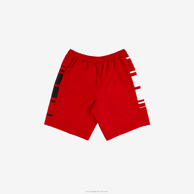 Lacoste gestreept sportbroekje 0828H1633 rood wit zwart cmy Heren