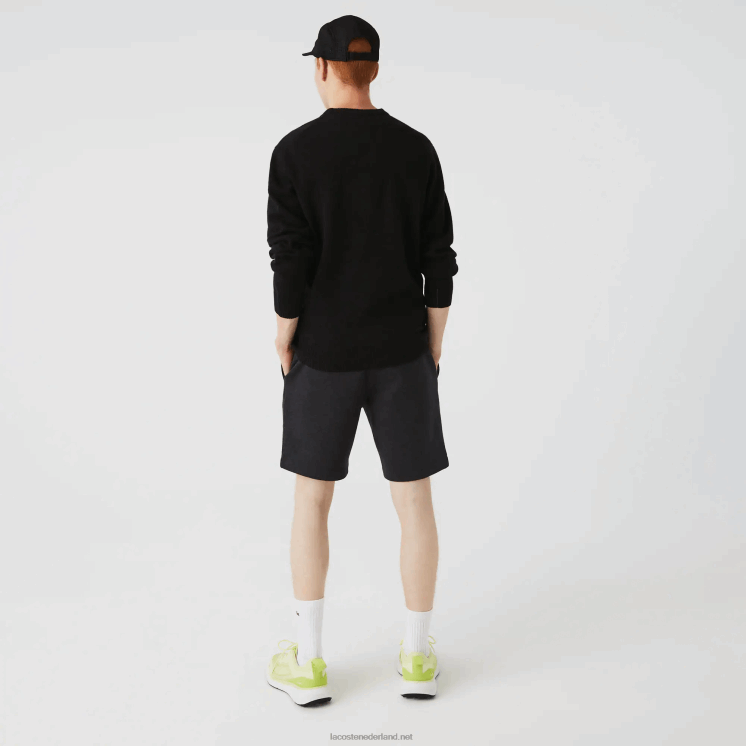 Lacoste korte broek van biologisch geborsteld katoenfleece 0828H1597 grijze el6 Heren
