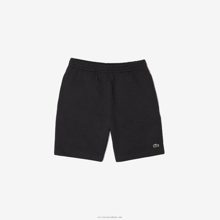 Lacoste korte broek van biologisch geborsteld katoenfleece 0828H1597 grijze el6 Heren