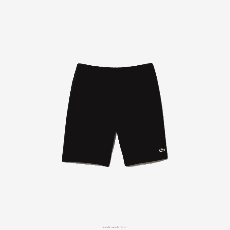 Lacoste korte broek van biologisch geborsteld katoenfleece 0828H416 zwart 031 Heren