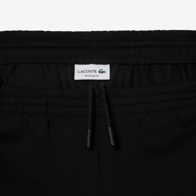 Lacoste korte broek van biologisch geborsteld katoenfleece 0828H416 zwart 031 Heren