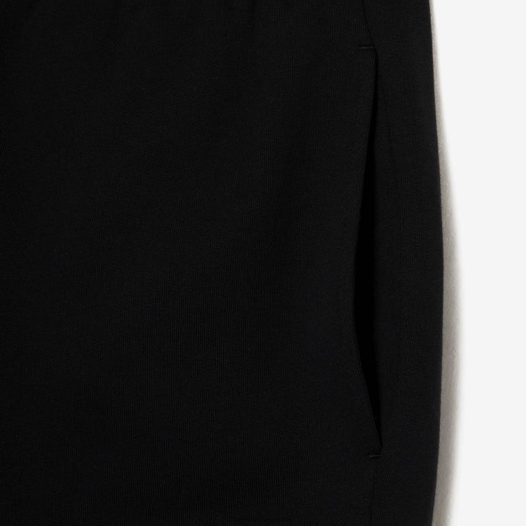 Lacoste korte broek van biologisch geborsteld katoenfleece 0828H416 zwart 031 Heren