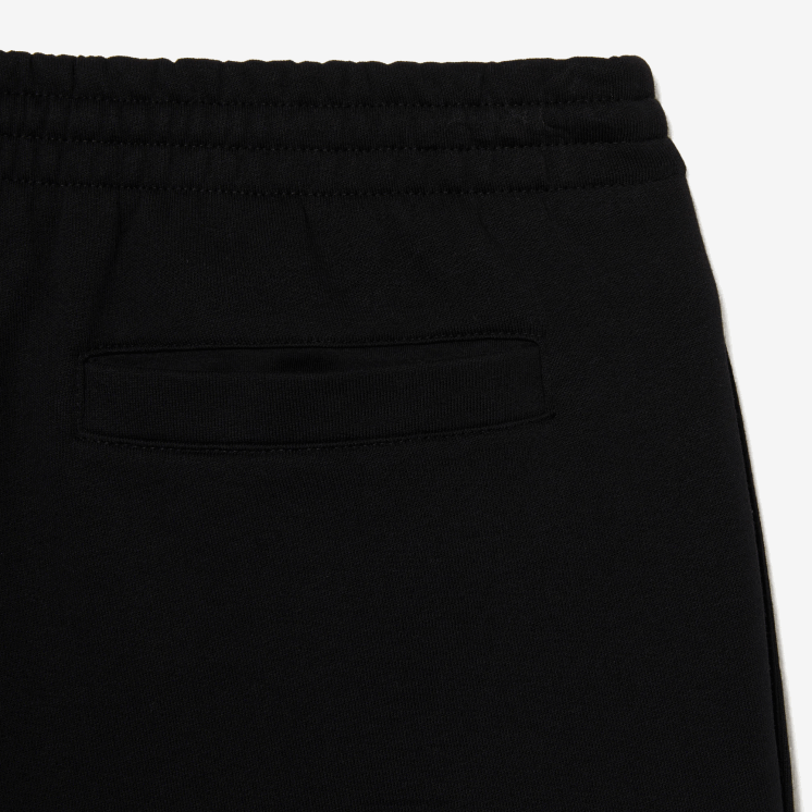 Lacoste korte broek van biologisch geborsteld katoenfleece 0828H416 zwart 031 Heren