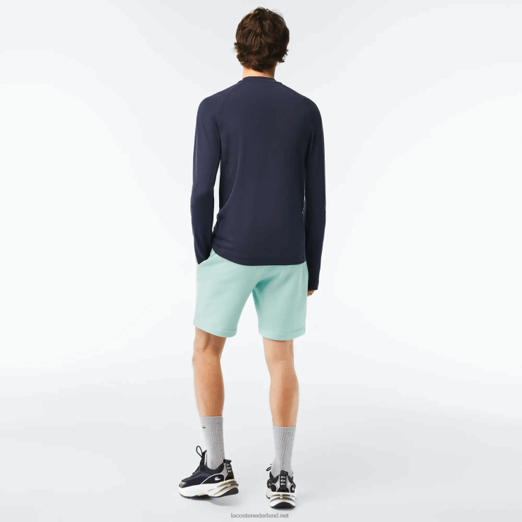 Lacoste korte broek van biologisch geborsteld katoenfleece 0828H475 mint lgf Heren