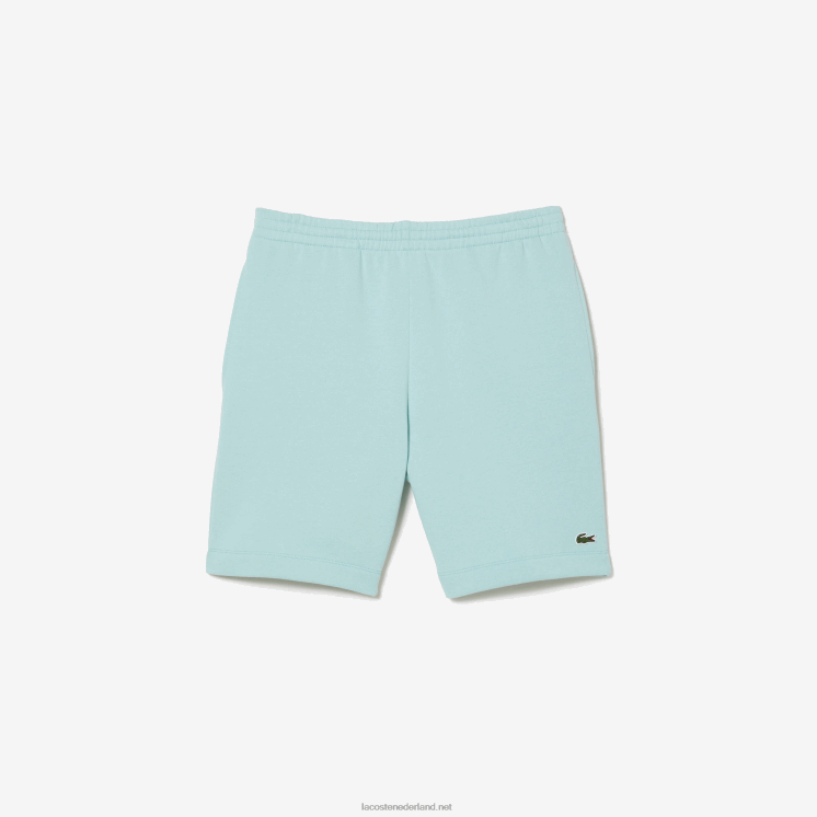 Lacoste korte broek van biologisch geborsteld katoenfleece 0828H475 mint lgf Heren