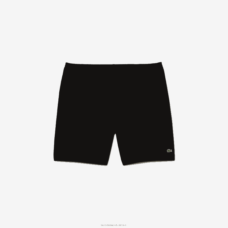 Lacoste korte broek van biologisch katoen geborsteld fleece - grote maten - groot 0828H463 zwart 031 Heren