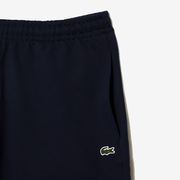 Lacoste korte broek van ongeborsteld katoenfleece 0828H430 marineblauw 166 Heren