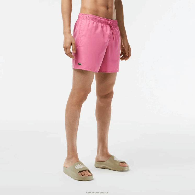 Lacoste lichte sneldrogende zwembroek 0828H533 roze groen w4i Heren