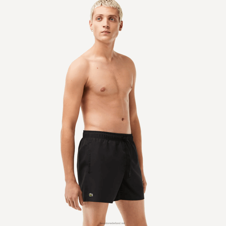 Lacoste lichte sneldrogende zwembroek 0828H534 zwart groen 964 Heren