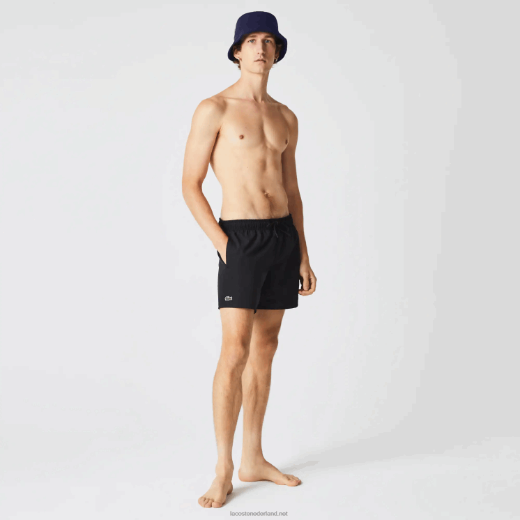 Lacoste lichte sneldrogende zwembroek 0828H535 zwart marineblauw dy4 Heren