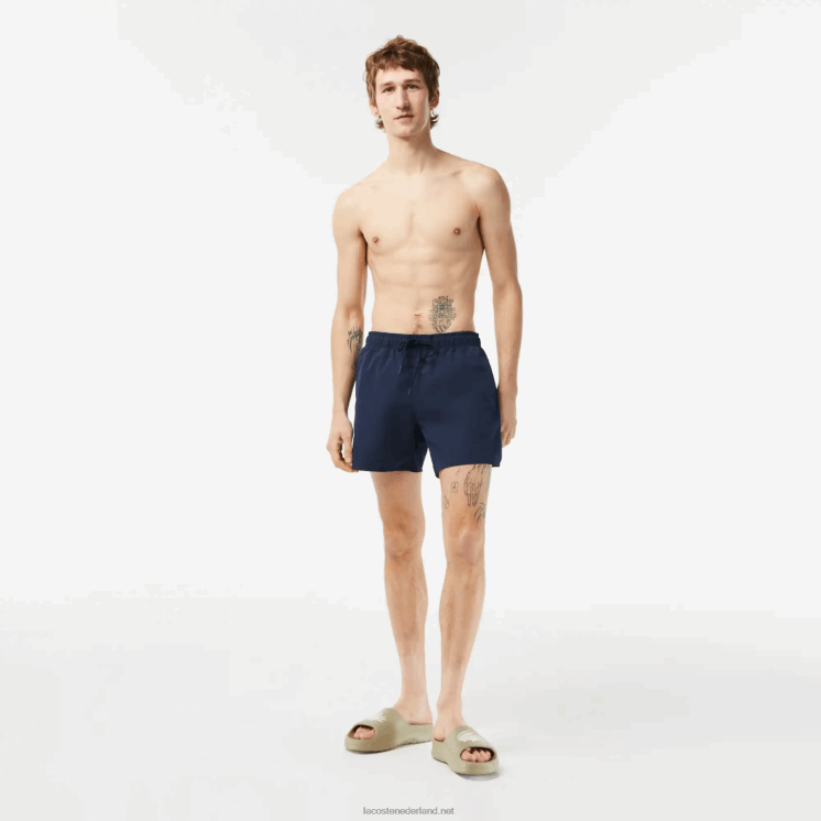 Lacoste lichte sneldrogende zwembroek 0828H536 marineblauw groen 802 Heren