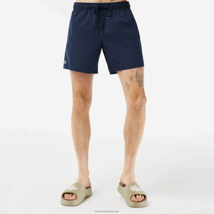 Lacoste lichte sneldrogende zwembroek 0828H536 marineblauw groen 802 Heren