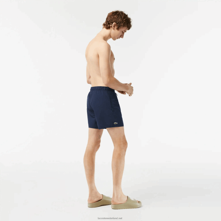 Lacoste lichte sneldrogende zwembroek 0828H536 marineblauw groen 802 Heren