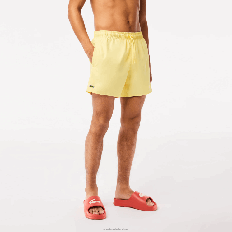 Lacoste lichte sneldrogende zwembroek 0828H539 geel groen 7sh Heren