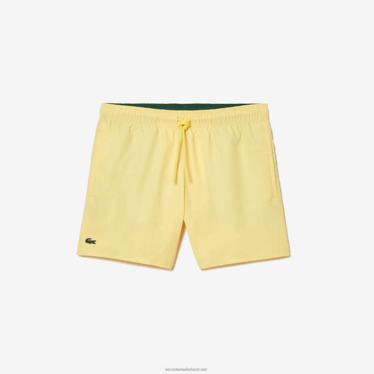 Lacoste lichte sneldrogende zwembroek 0828H539 geel groen 7sh Heren