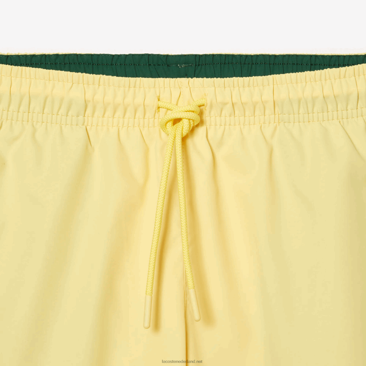 Lacoste lichte sneldrogende zwembroek 0828H539 geel groen 7sh Heren