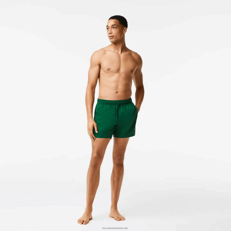 Lacoste lichte sneldrogende zwembroek 0828H540 groen marineblauw 381 Heren