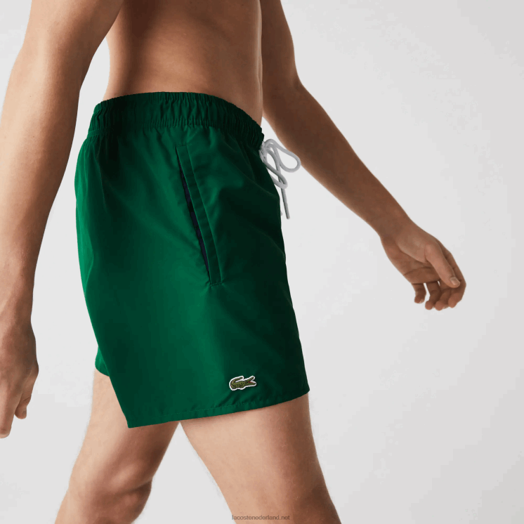 Lacoste lichte sneldrogende zwembroek 0828H540 groen marineblauw 381 Heren