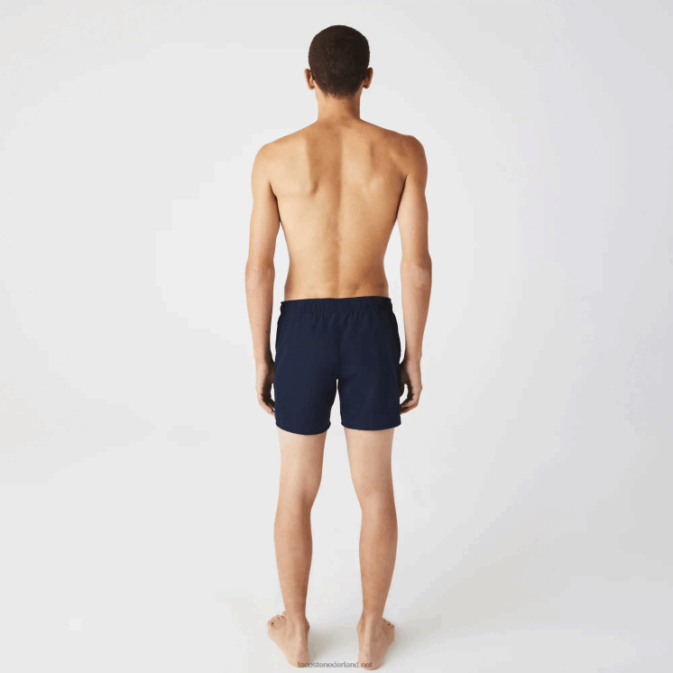 Lacoste lichte sneldrogende zwembroek 0828H541 marineblauw zwart jb1 Heren